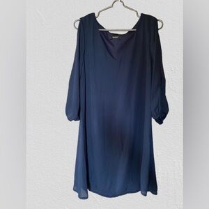 V-Neck Split Sleeve Tunic Dress
